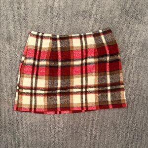 Plaid Red and Brown Women's Skirt